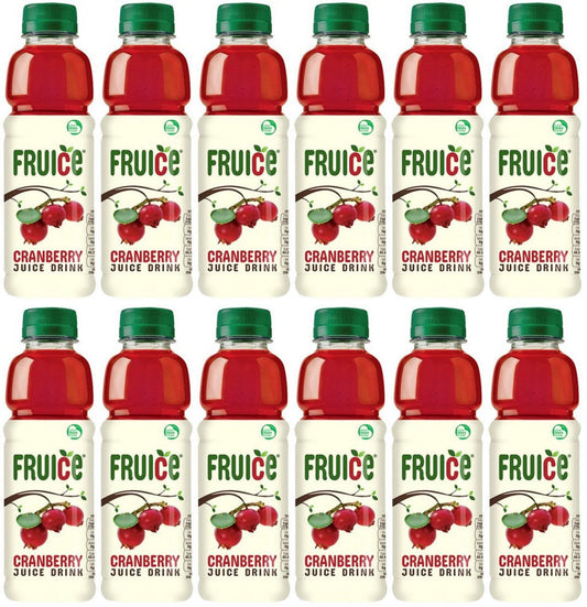 Fruice Cranberry Drink 330ml Bottles, Pack of 12