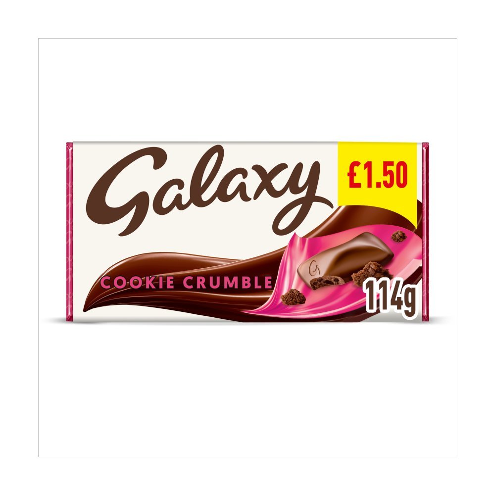 Galaxy Cookie Crumble & Milk Chocolate Block Bar PMP 114g (Box of 24)