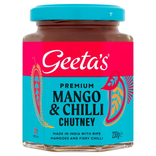 Geeta's Premium Mango & Chilli Chutney 230g (Case of 6)