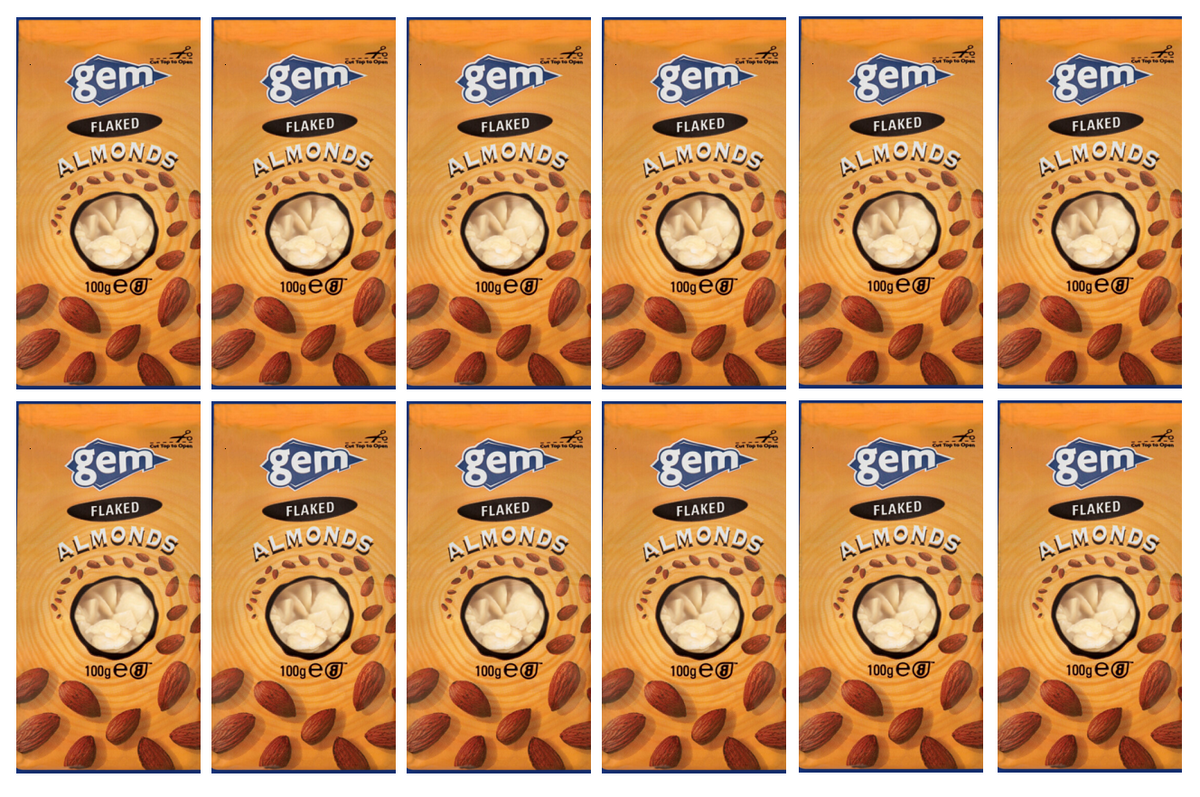 12 x Gem Mandelblättchen 100g