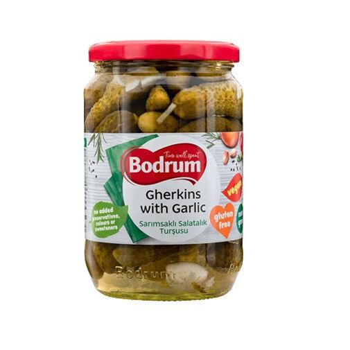 Bodrum Gherkins with Garlic 680 Gr