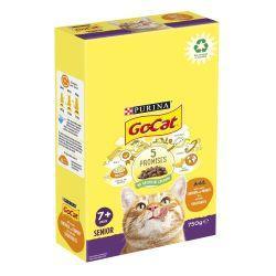 Go-Cat Senior with Chicken, Turkey and Vegetables Dry Cat Food, 750g - Case of 5