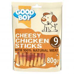 Good Boy Cheesy Chicken Sticks, 80g - Case of 10