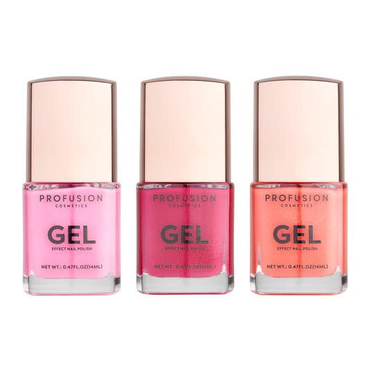 COLORES VIBRANTES BÁSICOS | SET DE ESMALTES DE UÑAS EFECTO GEL DE 3 PIEZAS