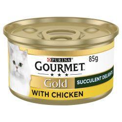 Gourmet Gold Succulent Delights Chicken Wet Cat Food 85g - Case of 12