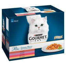 Gourmet Perle Country Medley in Jelly Turkey, Trout, Duck and Game, 12 x 85g - Case of 4