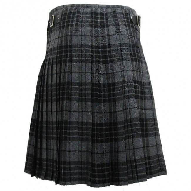 Grey Granite Highland Scottish Men's 8 Yard Kilt Set Sporran, Chain,  Belt, Buckle,