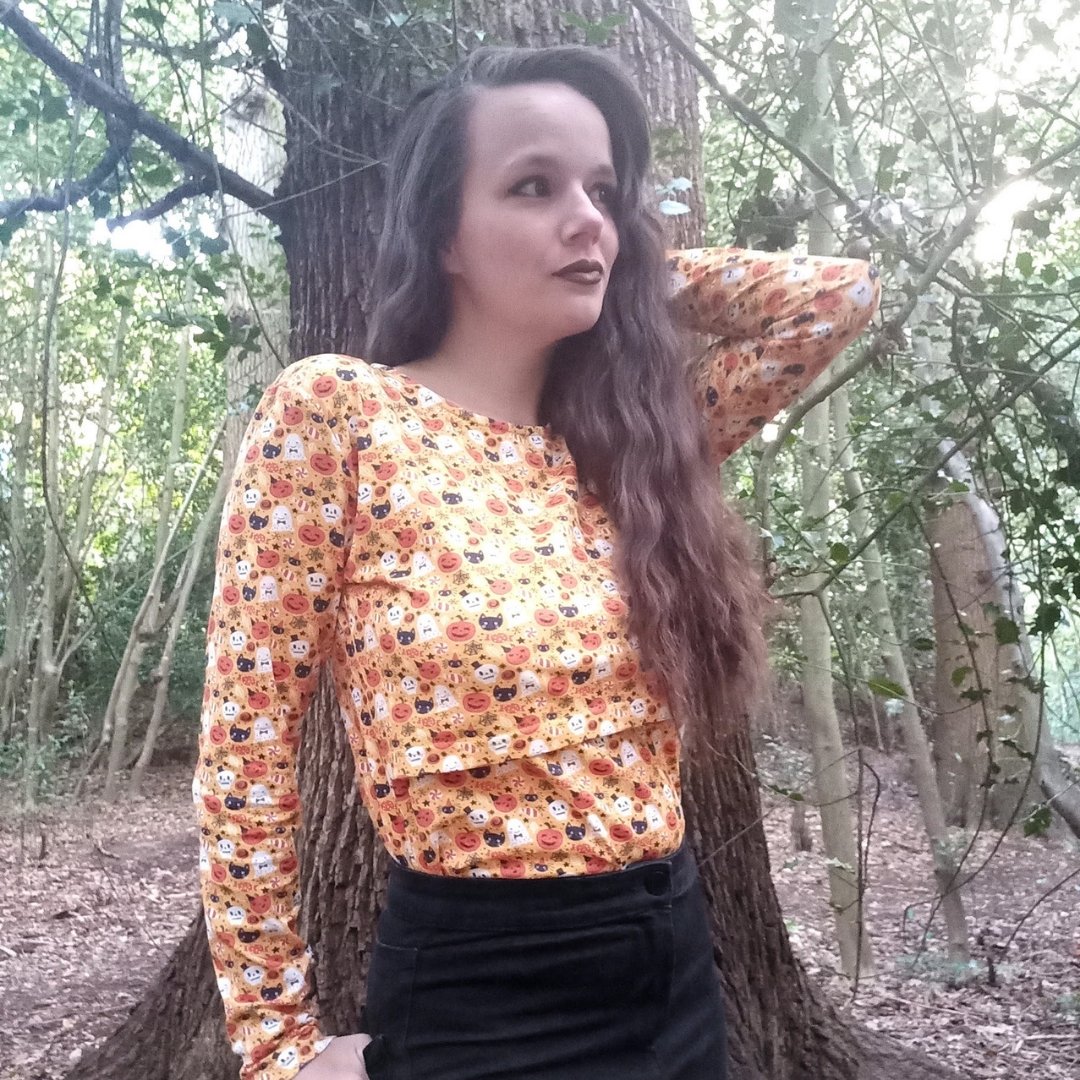 Spooky Breastfeeding Top | Nursing Top with Discreet Lift-Up Flap
