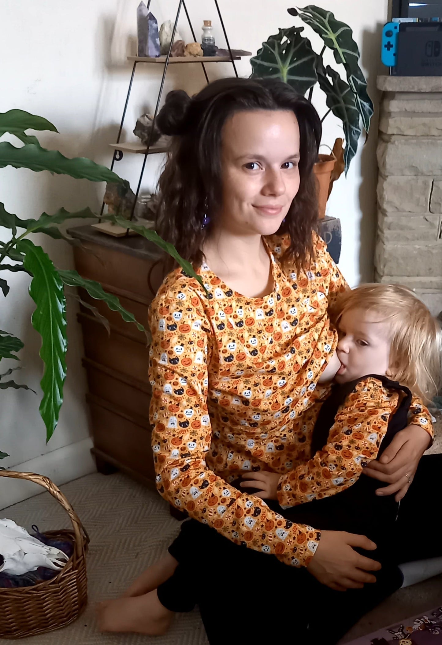 Spooky Breastfeeding Top | Nursing Top with Discreet Lift-Up Flap