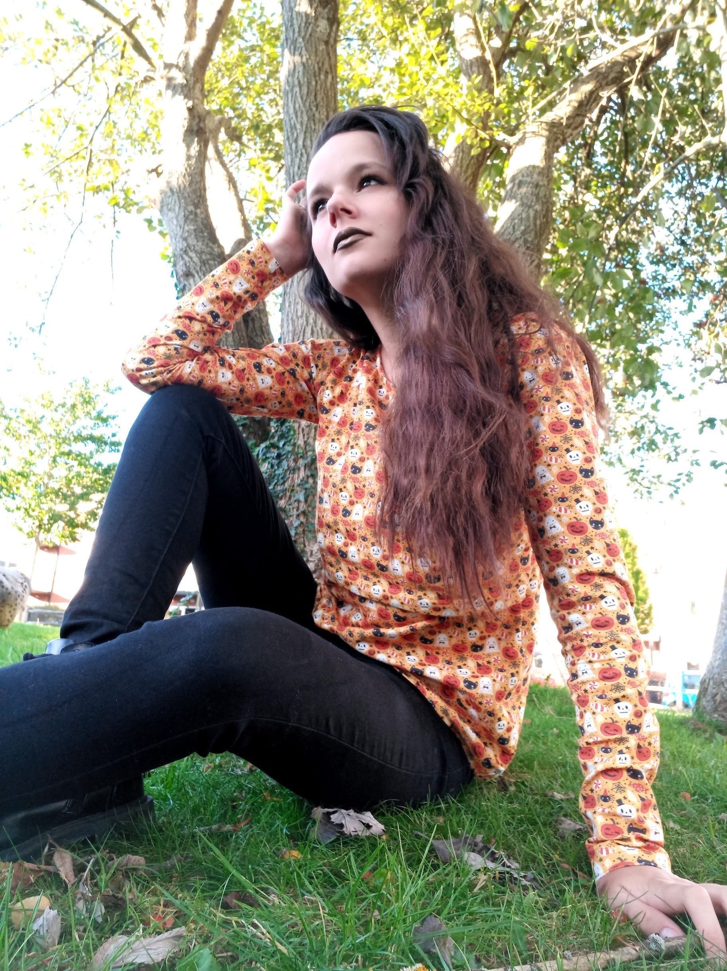 Spooky Breastfeeding Top | Nursing Top with Discreet Lift-Up Flap