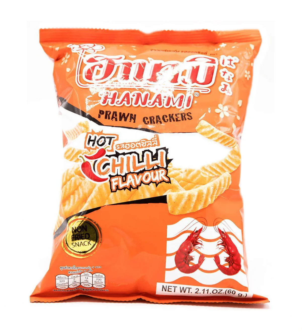 HANAMI Prawn Crackers Hot Chilli Flavour 52g