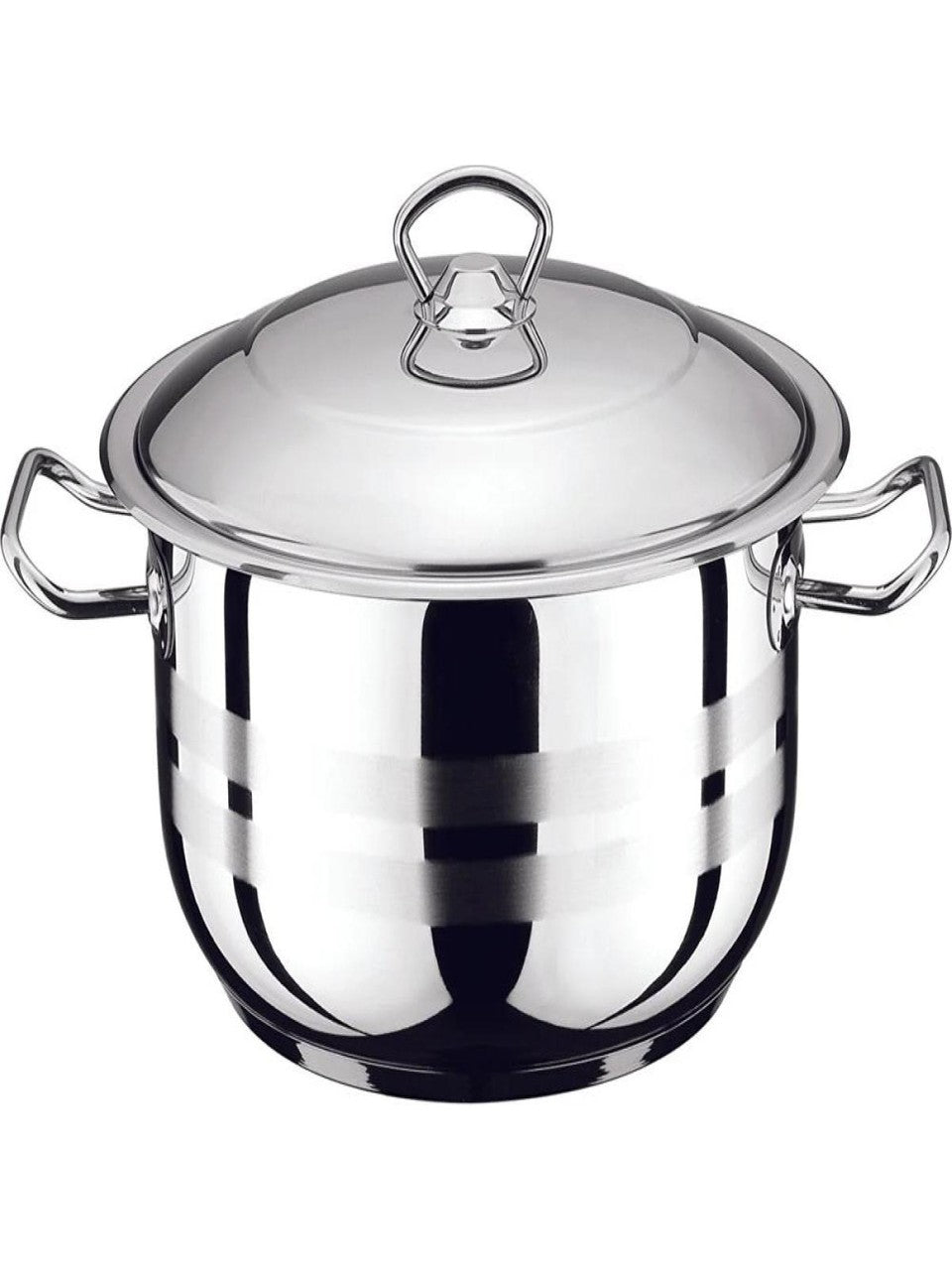 Harmoni Stainless Steel Deep Stockpot with Metal Lid 28cm
