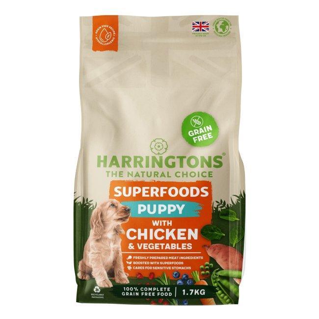 Harringtons Puppy Grain Free Superfoods Chicken and Vegetables 1.7kg - Case of 4