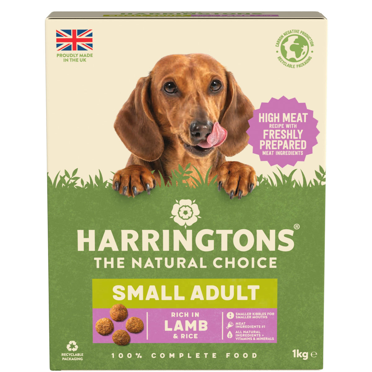 Harringtons Small Dog Adult rich in Lamb and Rice 1kg - Case of 5