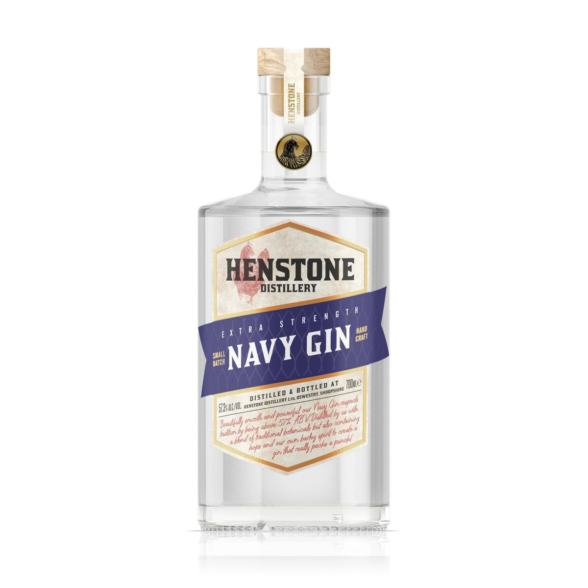 Henstone Distillery Navy Gin, 57.3% Alc, 70cl