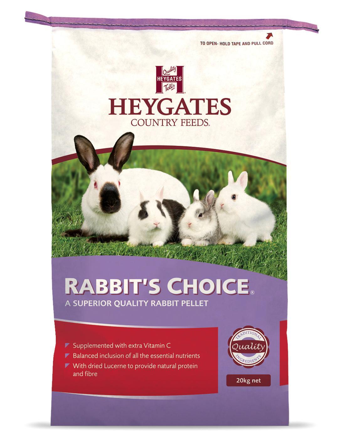 Gránulos Heygates Rabbit Choice 20kg