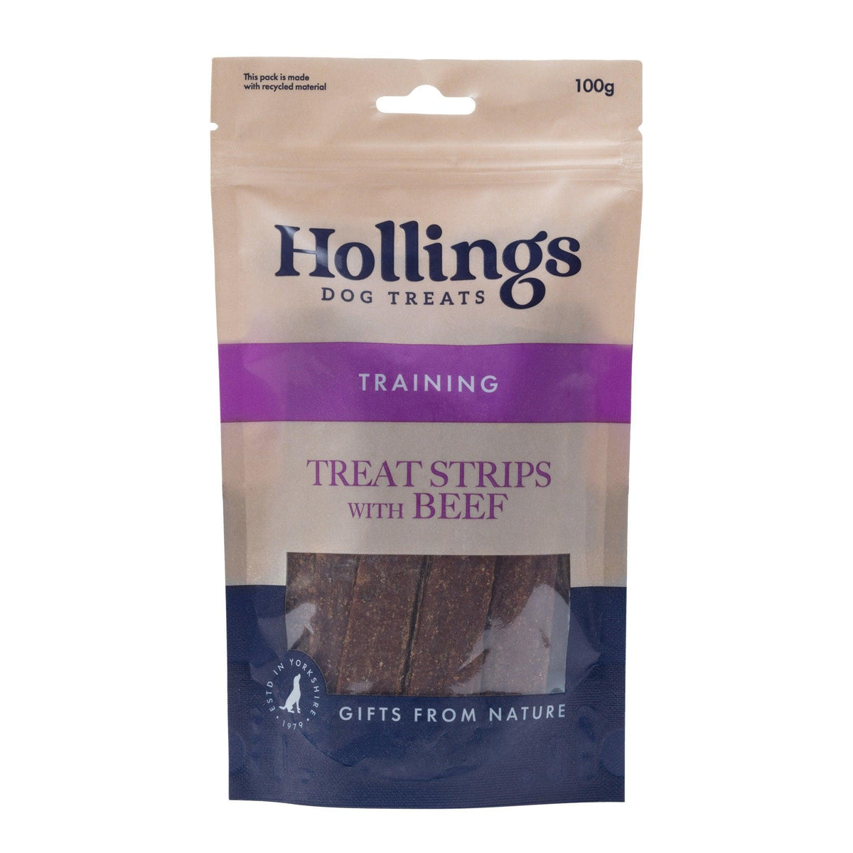 Hollings 100% Meat Treat Beef 100g - Case of 12