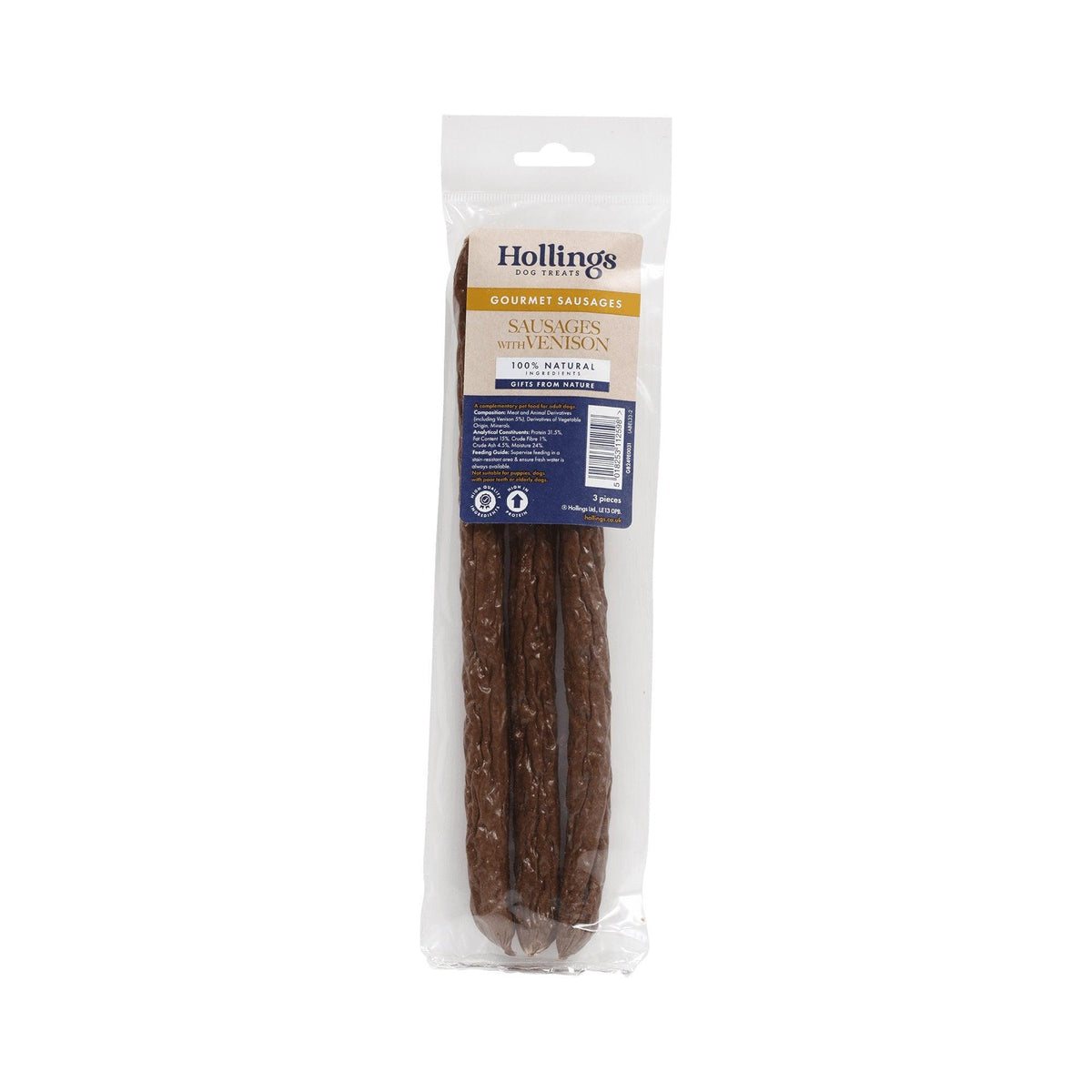 Hollings Venison Sausage 3 pack - Case of 12
