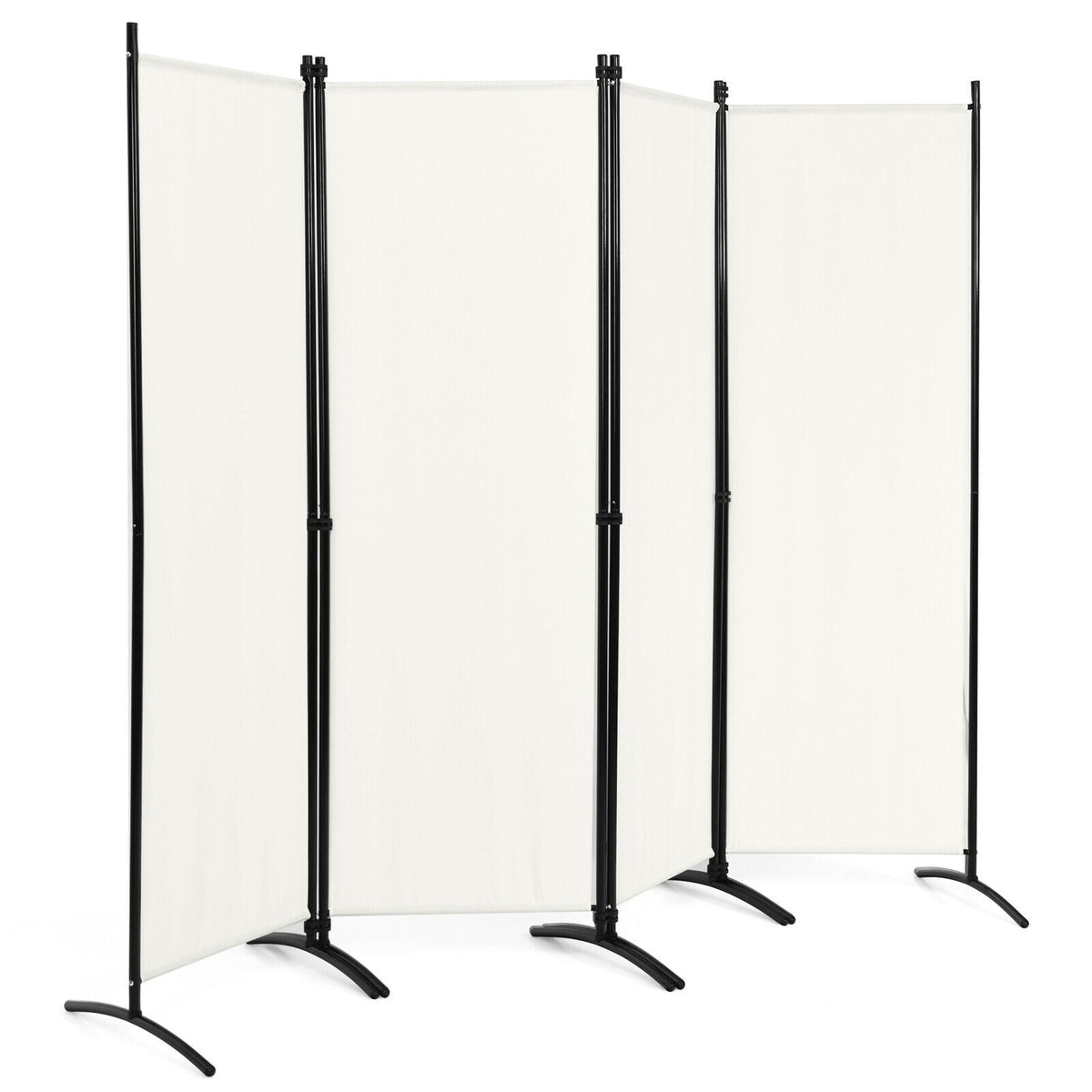 4 Panel Wall Privacy Screen Protector for Home-Black