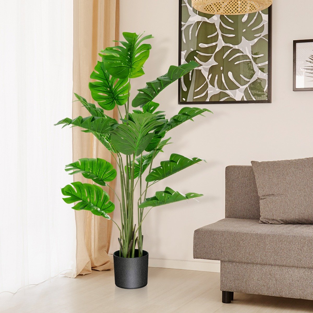 120cm/152cm Artificial Monstera Plants for Indoor Decoration-1.2M