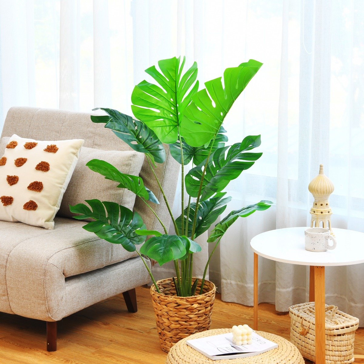 120cm/152cm Artificial Monstera Plants for Indoor Decoration-1.2M