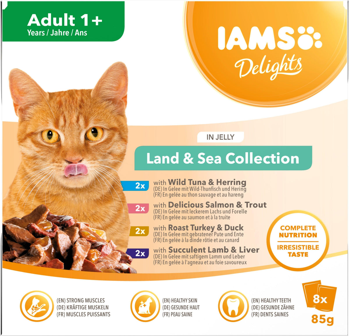 Iams Delight Adult Land and Sea Collection in Jelly 85g - Case of 8