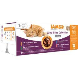 Iams Delights Cat Adult Land and Sea Collection in Gravy 48 x 85g - Case of 48