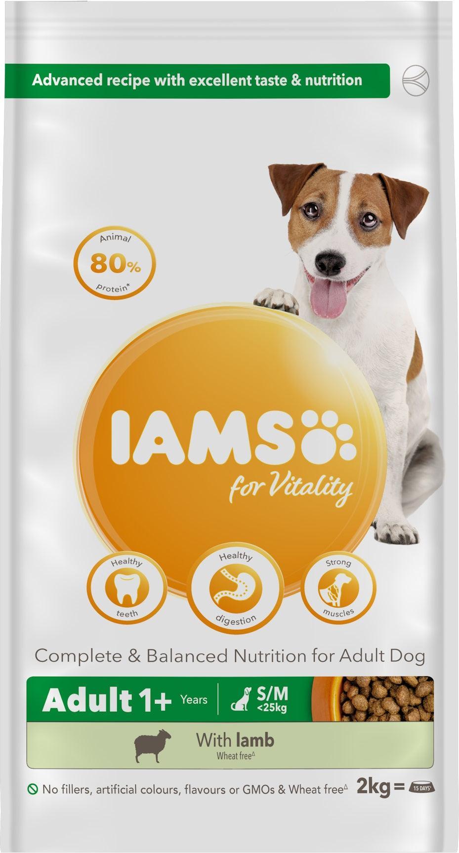 Iams Dog Adult Small/Medium Lamb 2kg - Case of 2