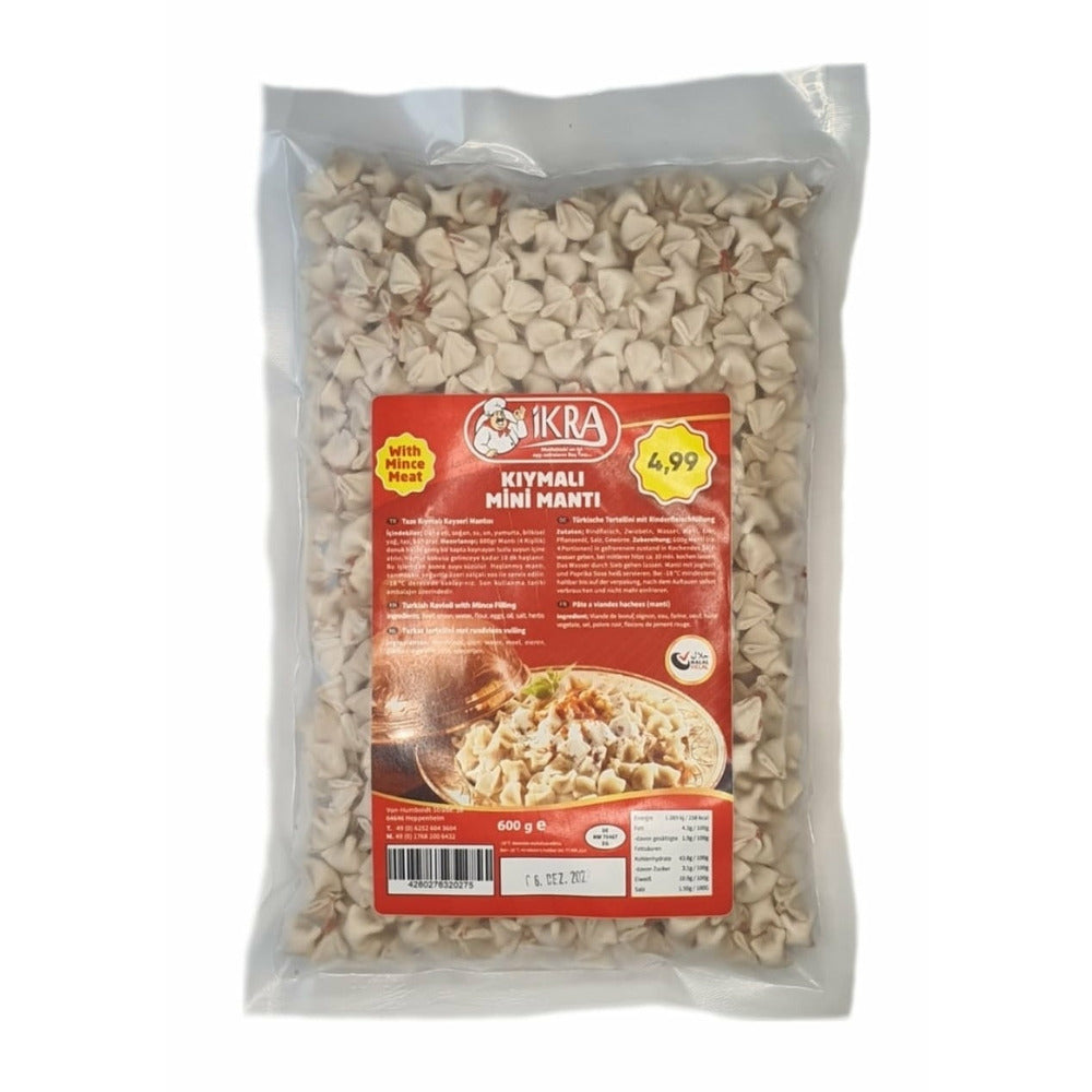 Ikra Mini Ravioli / Traditional Turkish Dumplings with Mince Meat (Kiymali Mini Kayseri Mantisi) 600 Gr