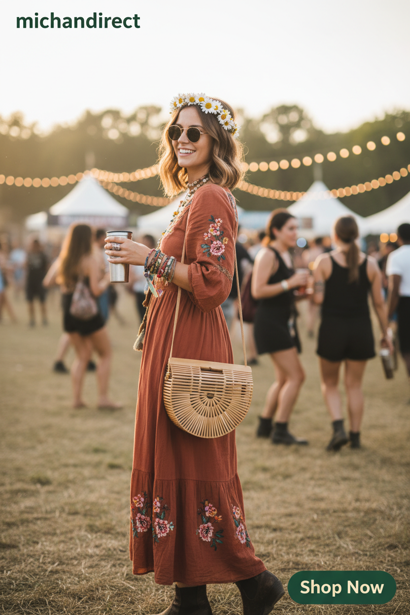 Women's Handwoven Bamboo Tube Bag | Sustainable Shoulder