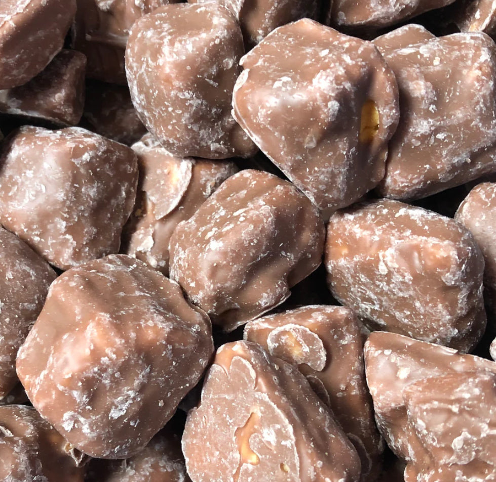 Schokolierte Krümelige Karamellbonbons