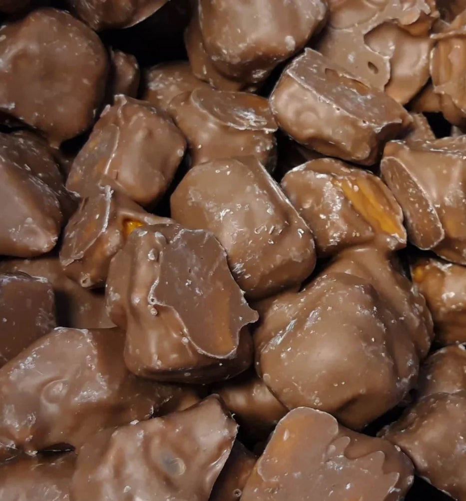 Schokolierte Krümelige Karamellbonbons