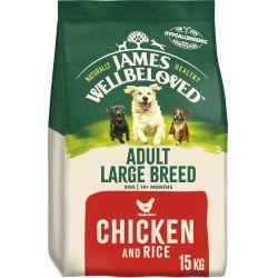 James Wellbeloved Adult Large Breed Chicken & Rice Dry Dog Food 15kg