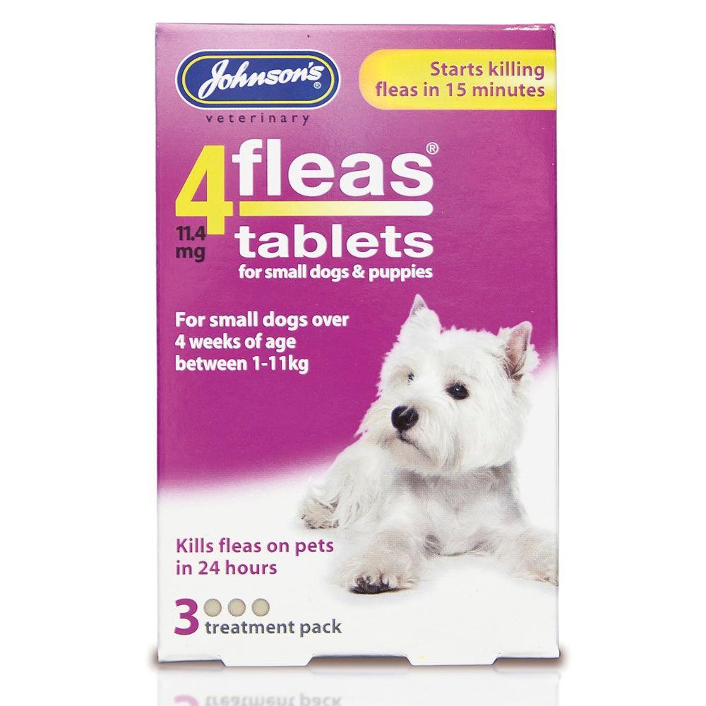 JVP 4Fleas Tablets Puppies and Small Dog 3 x 11.4mg (<11kg) - Case of 6