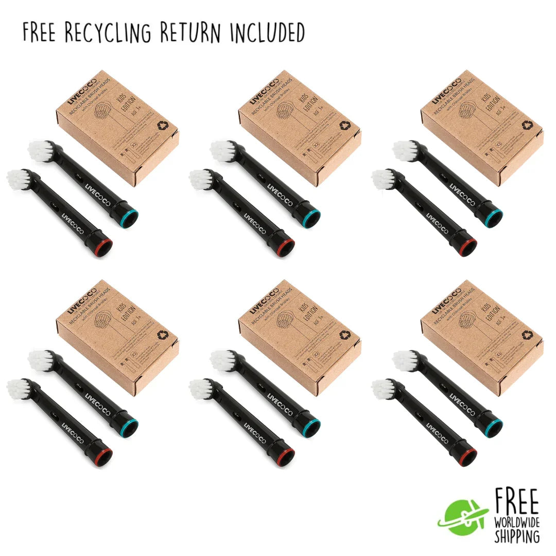 LiveCoco Recyclable Brush Heads Oral-B Compatible