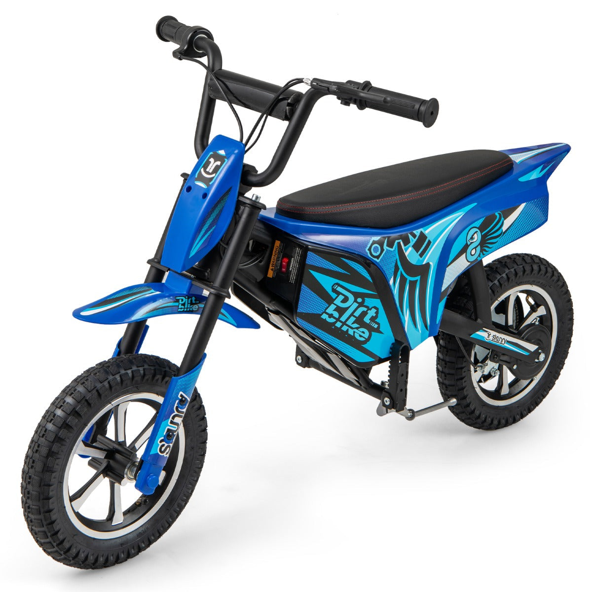 Kids Electric Motorcycle with  Double Battery and Pneumatic Tires-Navy