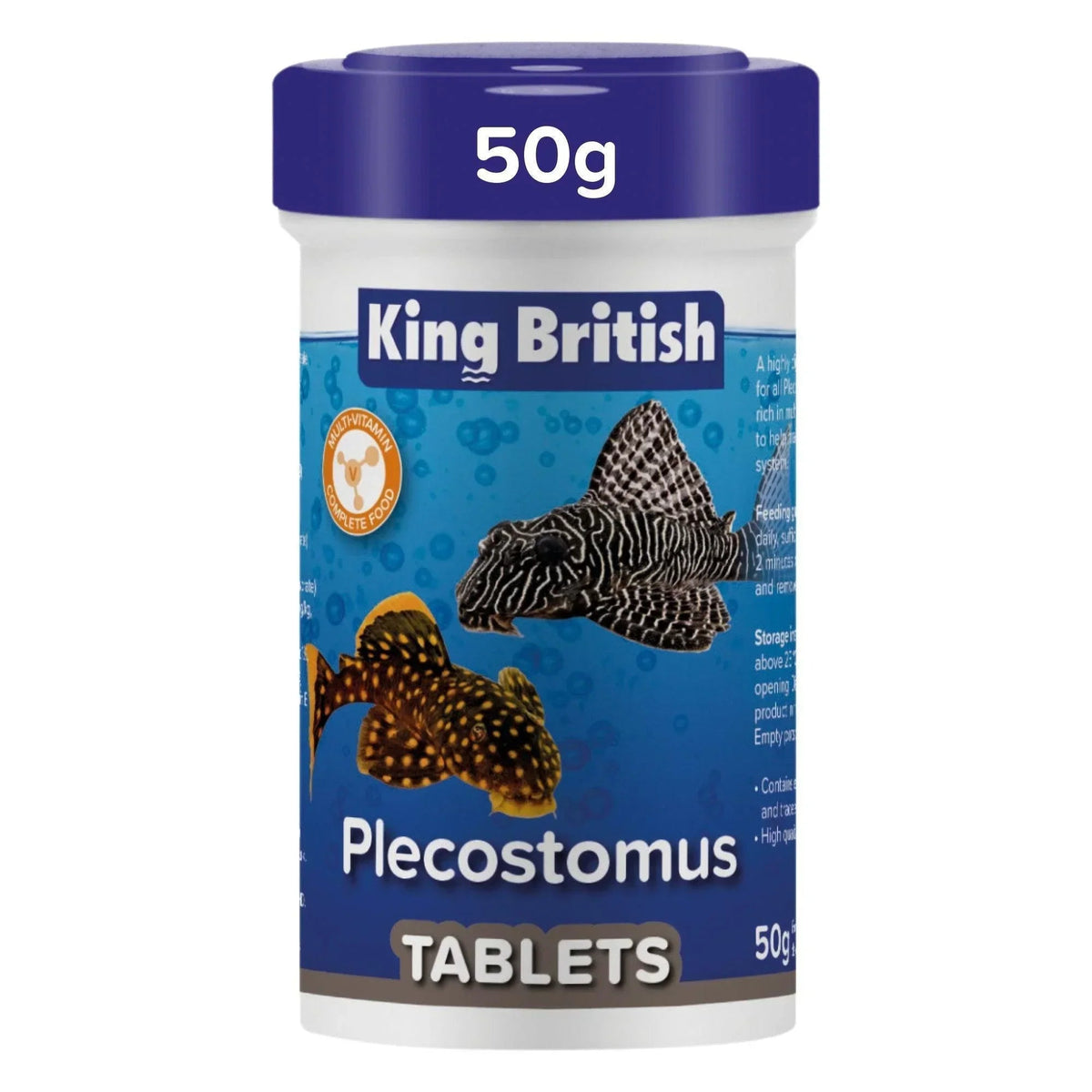 King British Plecostomus Food Tables 50g - Case of 6