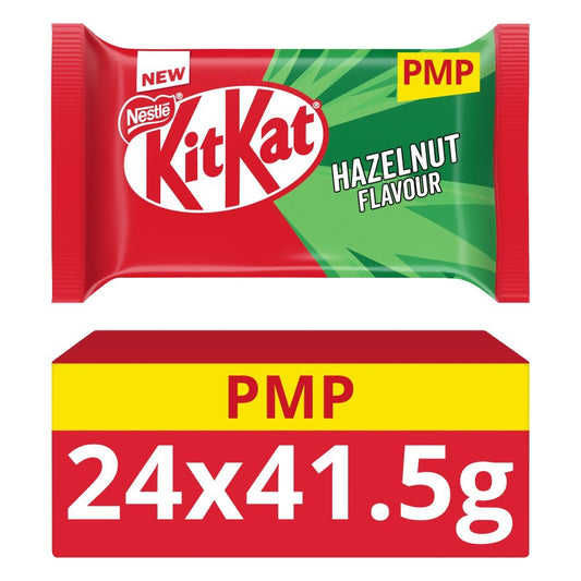 KitKat 4 Finger Hazelnut Chocolate Biscuit Bar 41.5g PMP (Box of 24)