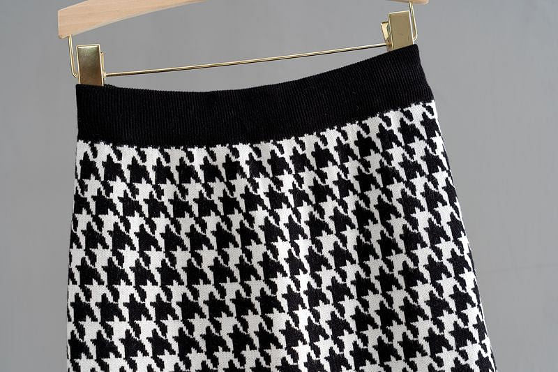 Knit Sweater Skirt Elastic Band High Waist Midi Pencil Skirt Bodycon Women Long Skirts Jupe Femme Faldas
