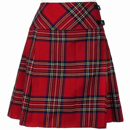 Ladies Billie Knee Length Tartan Kilt Skirt Special