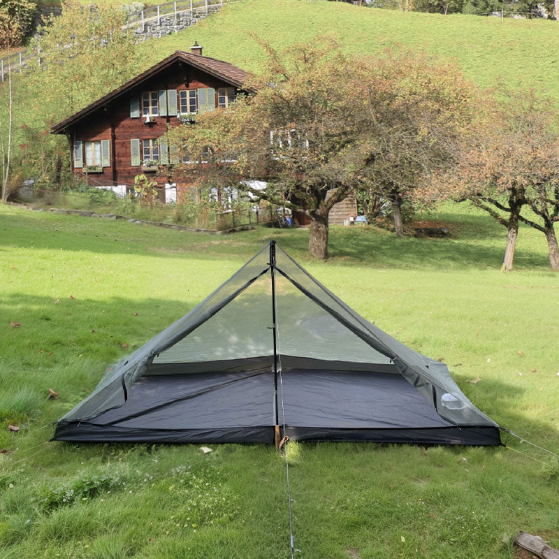 3F UL Gear Lanshan 1 Ultralight Backpacking Tent | 1 Person | 4 Season | Khaki
