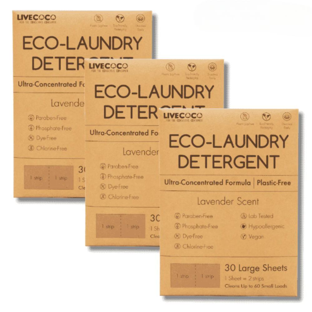 LiveCoco Eco-Laundry Detergent Sheets (60 Loads)