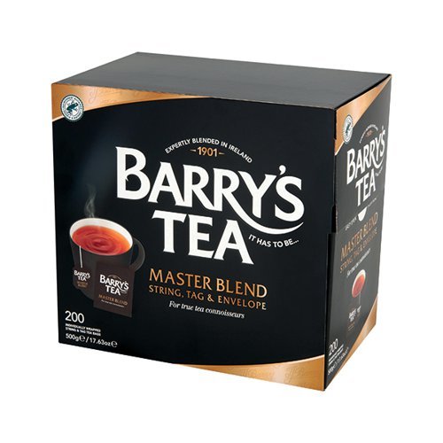 Barry's Master Blend Tea Bags - Individually Wrapped String, Tag & Envelope - 200 Pack