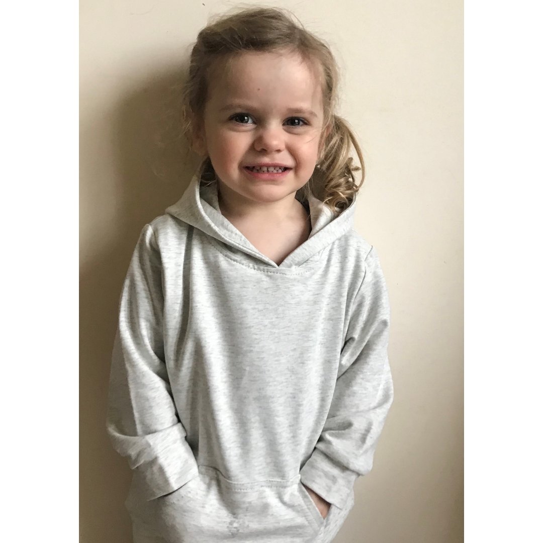 Light Grey Stylish Kid Hoodie | Soft Cotton Matching Parent & Child Hoodies