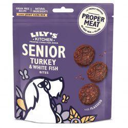Lily's Kitchen Senior Dog Turkey and White Fish Treats - Case of 8