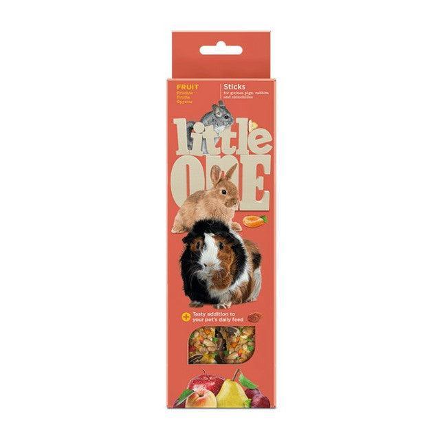 Little One Sticks for guinea pigs, rabbits and chinchillas with fruit, 2x60g — Case of 8
