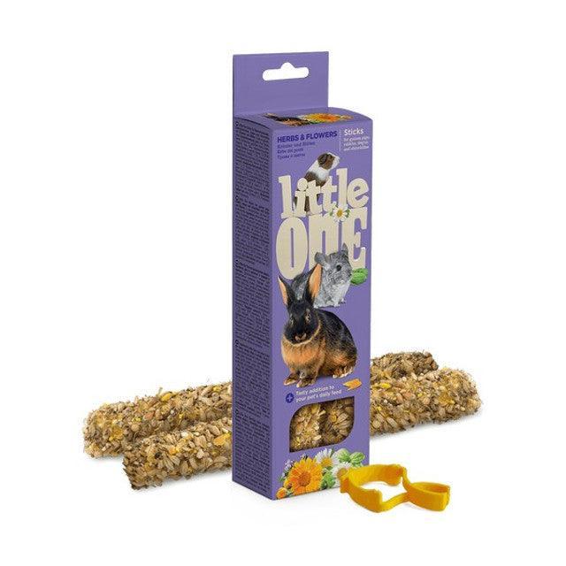 Little One Sticks For Guinea Pigs Rabbits And Chinchillas With Herbs And Flowers 2х55G — Case of 8