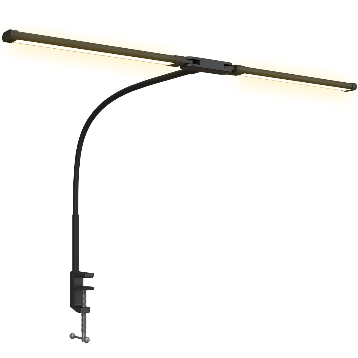 HOMCOM Double Head Table Lamp with 3 Colour Modes & 10 Dimmable, Black