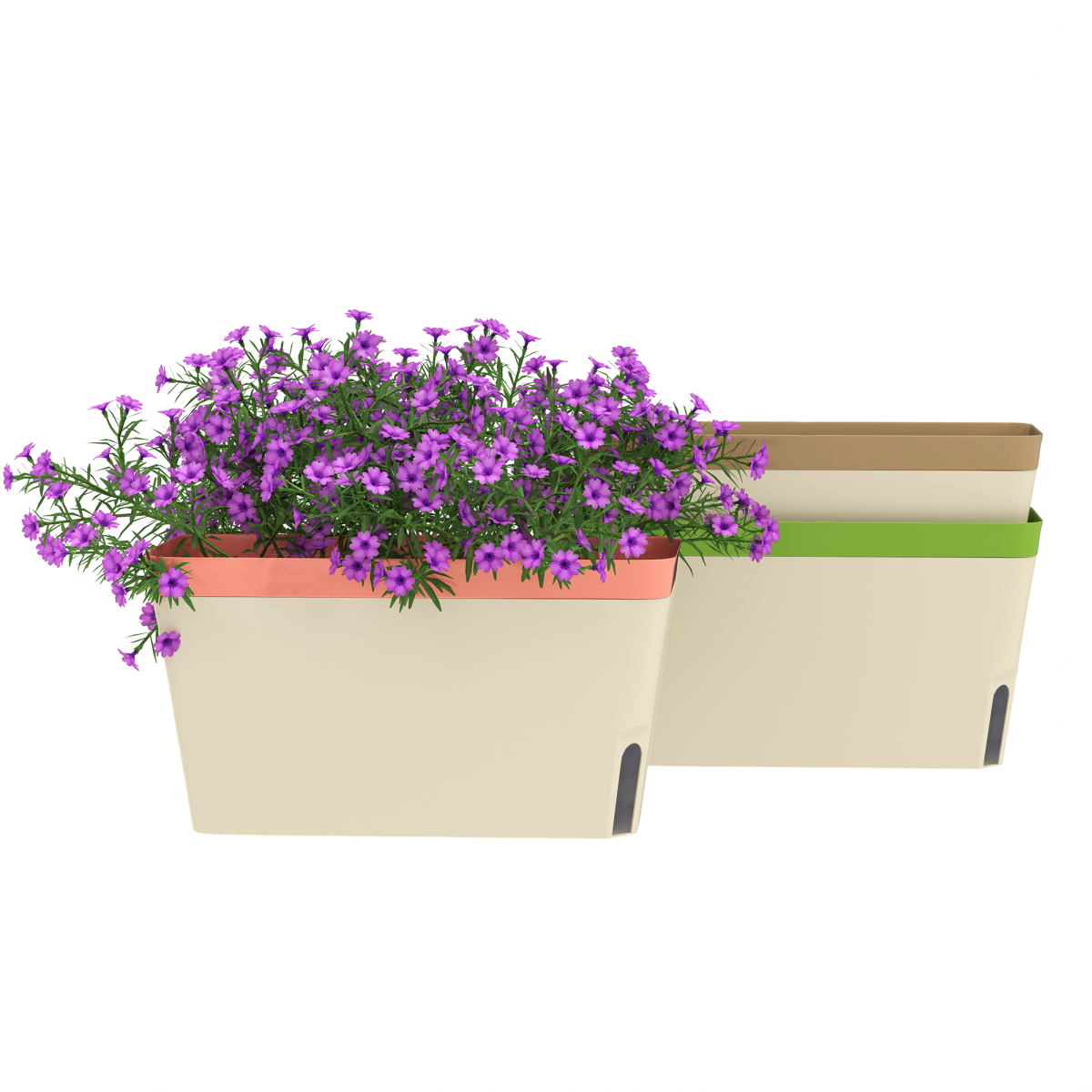 Outsunny 3 Pcs Self Watering Plant Pots w/ Visual Water Level Window