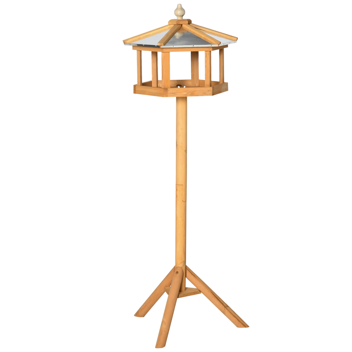 Bird Stand Feeder Table Feeding Station Garden Wood Coop Parrot Nesting Stand